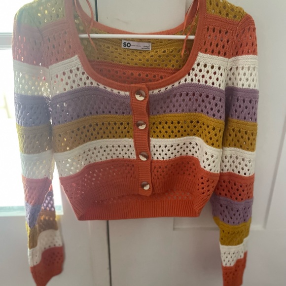 COPY - SO® Crochet Cardigan SizeL NWT - Picture 4 of 8